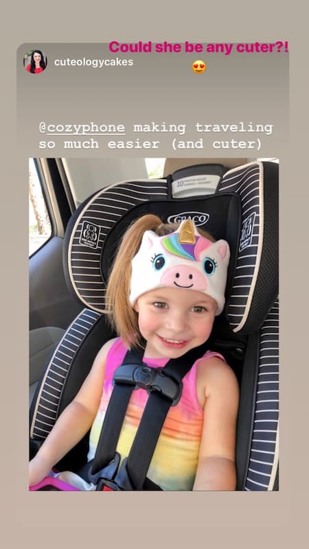 A parent's photo of their child wearing CozyPhones